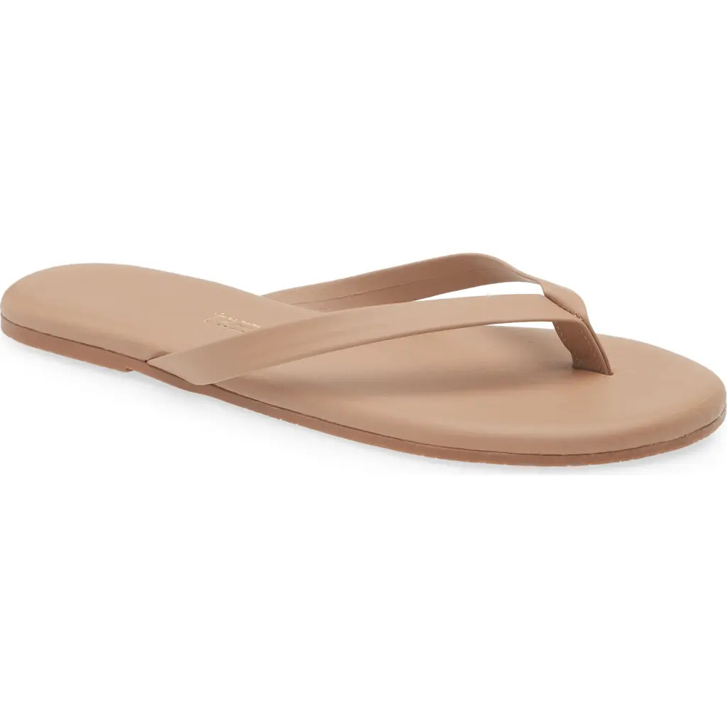 TKEES The Boyfriend Leather Flip Flop in Beach Bum at Nordstrom, Size 7 | Nordstrom