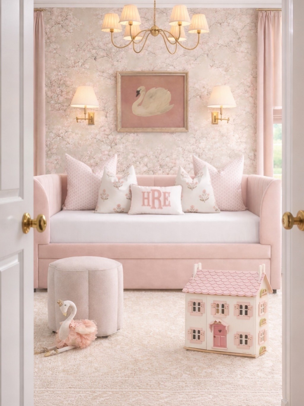 From little girls to big girls this space was created for years to come 

#girls #bedroom #nursery #wallpaper #bed #crib 

#LTKBaby #LTKKids #LTKHome