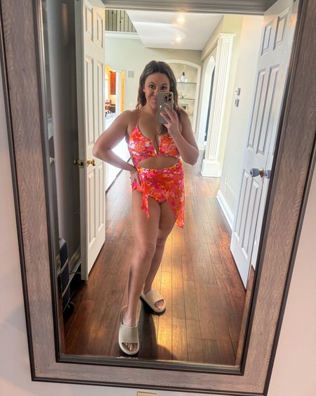 One piece swimsuit and matching sarong! The cutest, most flattering floral swimsuit set 🙌🏼

Resort wear. Spring break outfit. Swimsuit set. Plunge swimsuit. Pink lily. Mom style. Summer style. Vacation outfits. Vacation clothes. Vacay style. Vacay outfit. Sandals. Sandal slides. Amazon finds. Summer fashion. Travel style. 

#LTKtravel #LTKSeasonal #LTKswim