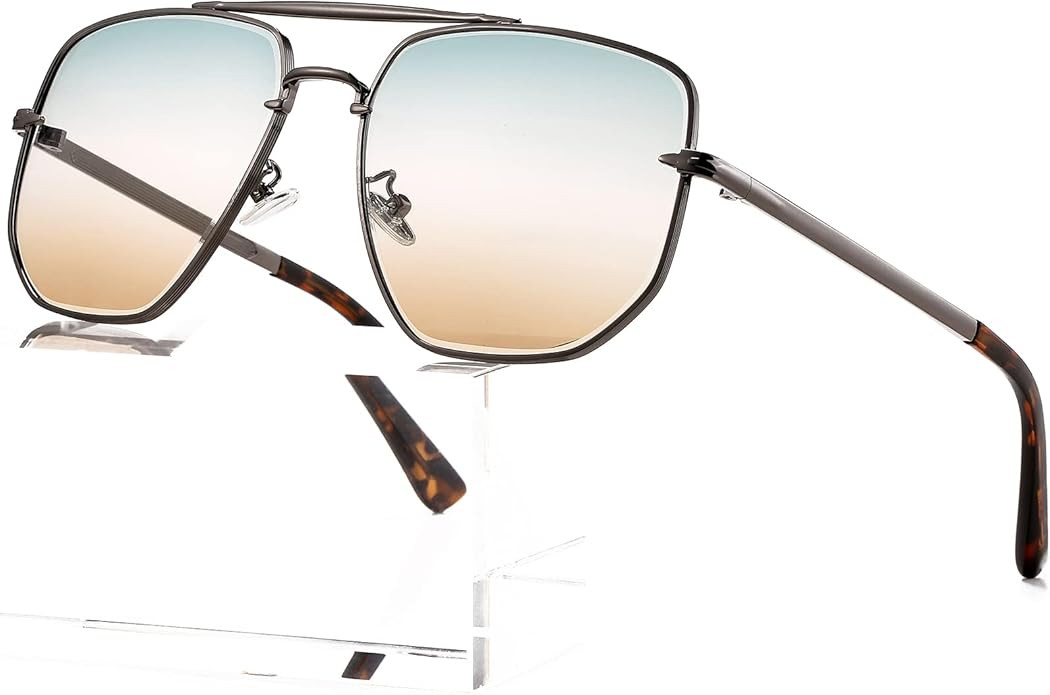 AIEYEZO Oversized Square Aviator Sunglasses for Men Women Fashion Vintage Sun Glasses Classic Pil... | Amazon (US)
