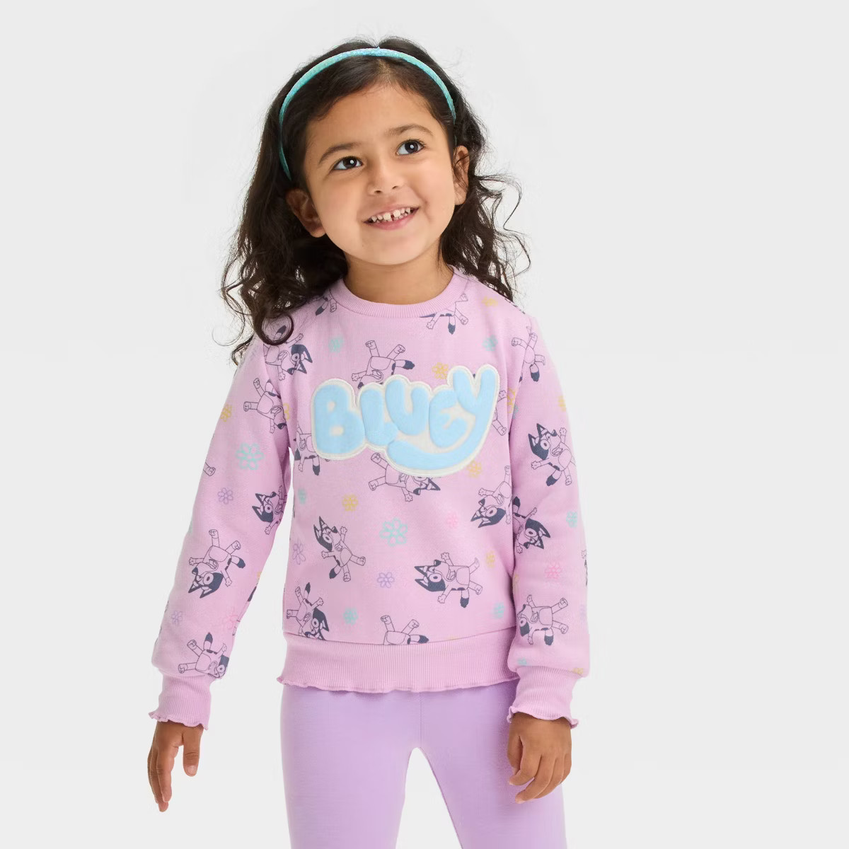 Toddler Girls' Bluey Elevated Fleece Pullover - Purple 4T | Target