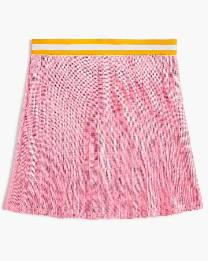 Mesh pleated active skort | J.Crew Factory