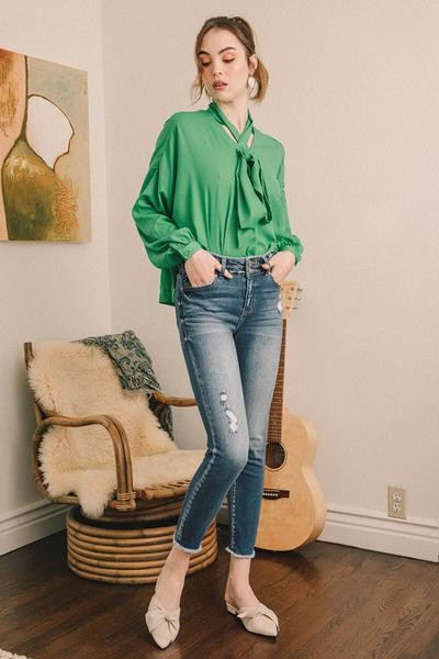 Thea High Rise Ankle Skinny | Kancan USA