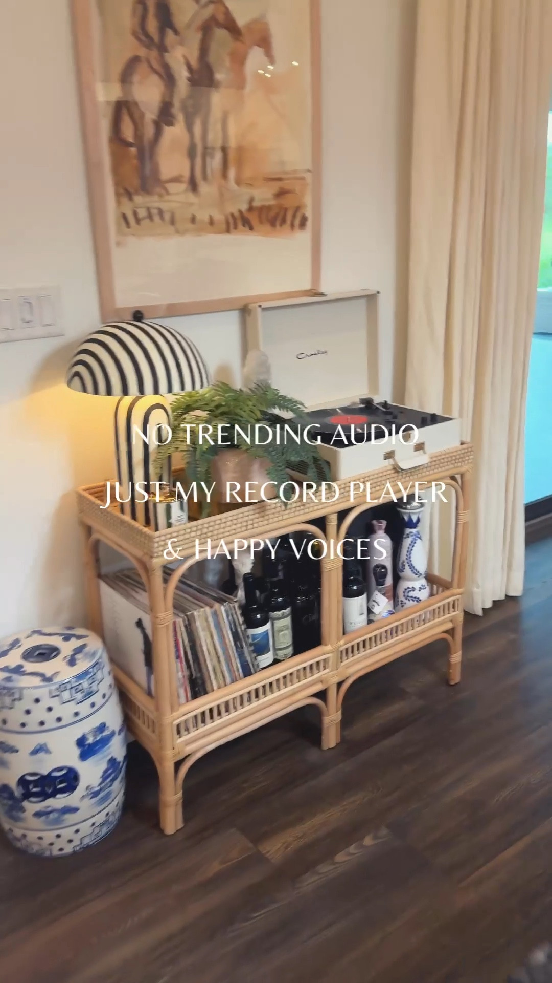 Cozy homemaking in our new home Serena and lily dupe Mackenzie Childs Amazon home finds cozy furniture modern rustic ranch rattan bar cart record player kitchen decor 

#LTKHome #LTKFindsUnder100 #LTKFamily