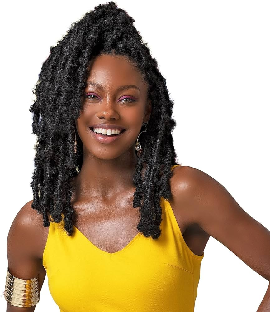 Janet Collection Nala Tress 3X BUTTERFLY FAUX LOCS Crochet Braid (10"/12"/14") (1) | Amazon (US)