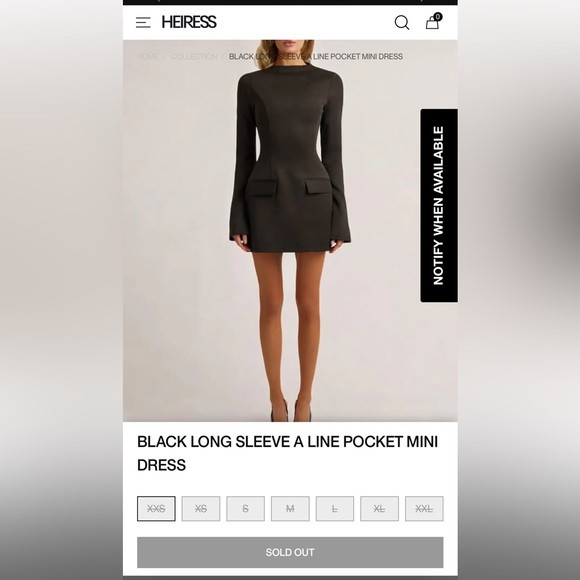 Heiress Long Sleeve Black Dress | Poshmark