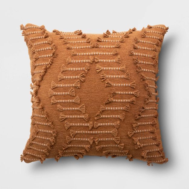 Chenille Diamond Patterned Square Throw Pillow - Threshold™ | Target