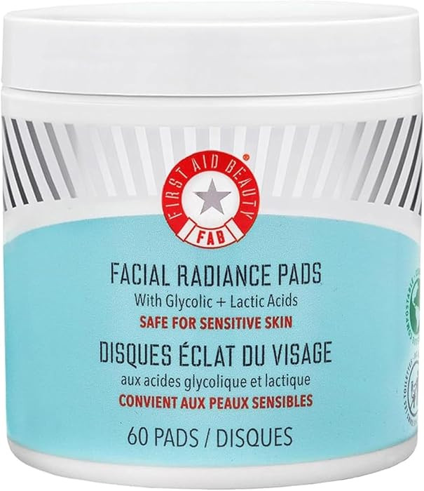 First Aid Beauty - Facial Radiance Pads with Glycolic & Lactic Acids, Daily Exfoliating Pads with... | Amazon (US)