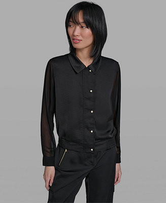 Women's Collared Shacket | Macy's