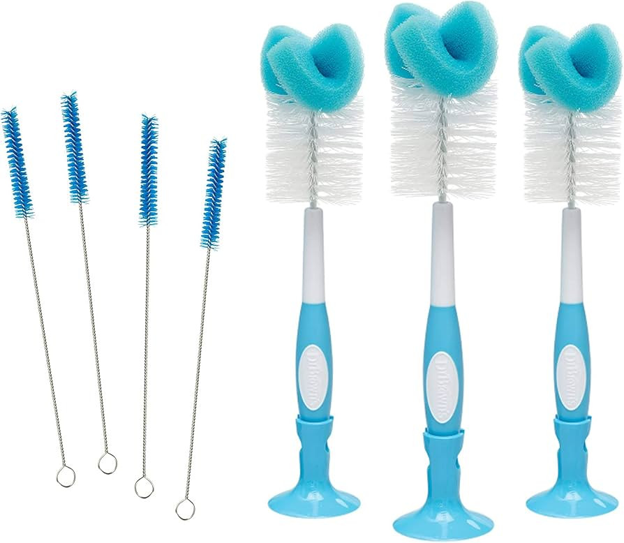 Dr. Brown's Vent Cleaning Baby Bottle Brushes - 4pk and Baby Bottle Cleaning Brush with Sponge an... | Amazon (US)