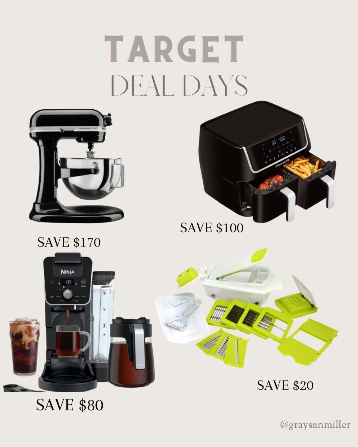 Target deal days kitchen aid mixer, air fryer, ninja coffee maker 

#LTKsalealert #LTKHoliday #LTKSeasonal