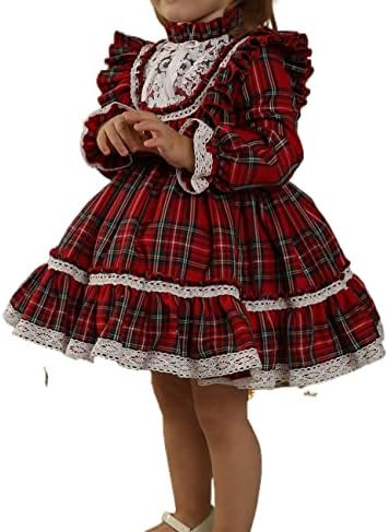 Toddler Baby Girl Christmas Dress Buffalo Plaid Tulle Tutu Skrit Princess Dress Xmas Clothes Outf... | Amazon (US)