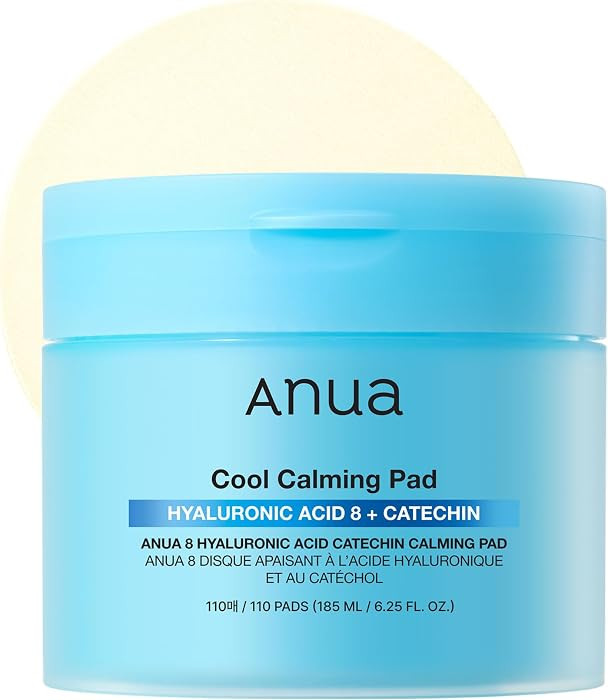 Anua 8 Hyaluronic Acid Catechin Calming Pad, Pore Care & Cooling Effect with Korean Toner pad, Qu... | Amazon (US)
