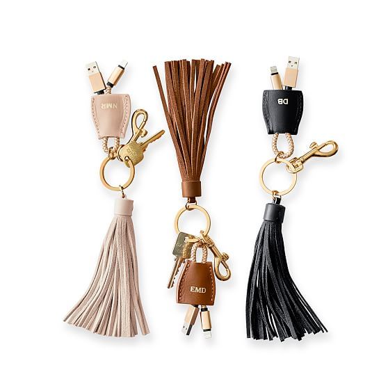 Power Up Lightning to USB Tassel Keychain | Mark and Graham | Mark and Graham