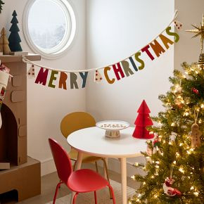 Merry Christmas Felt Garland - Multicolor | West Elm (US)