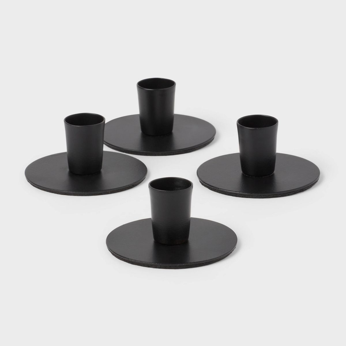 4pk Small Taper Candle Holders Black - Room Essentials™ | Target