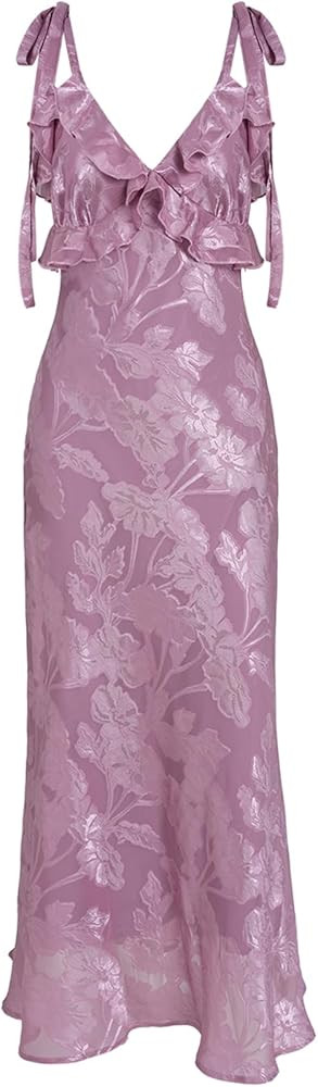 RIHOAS Boho Midi Floral Dress - Elegant Flowy Sundress | Formal-Inspired Outfit for Wedding Guest... | Amazon (US)