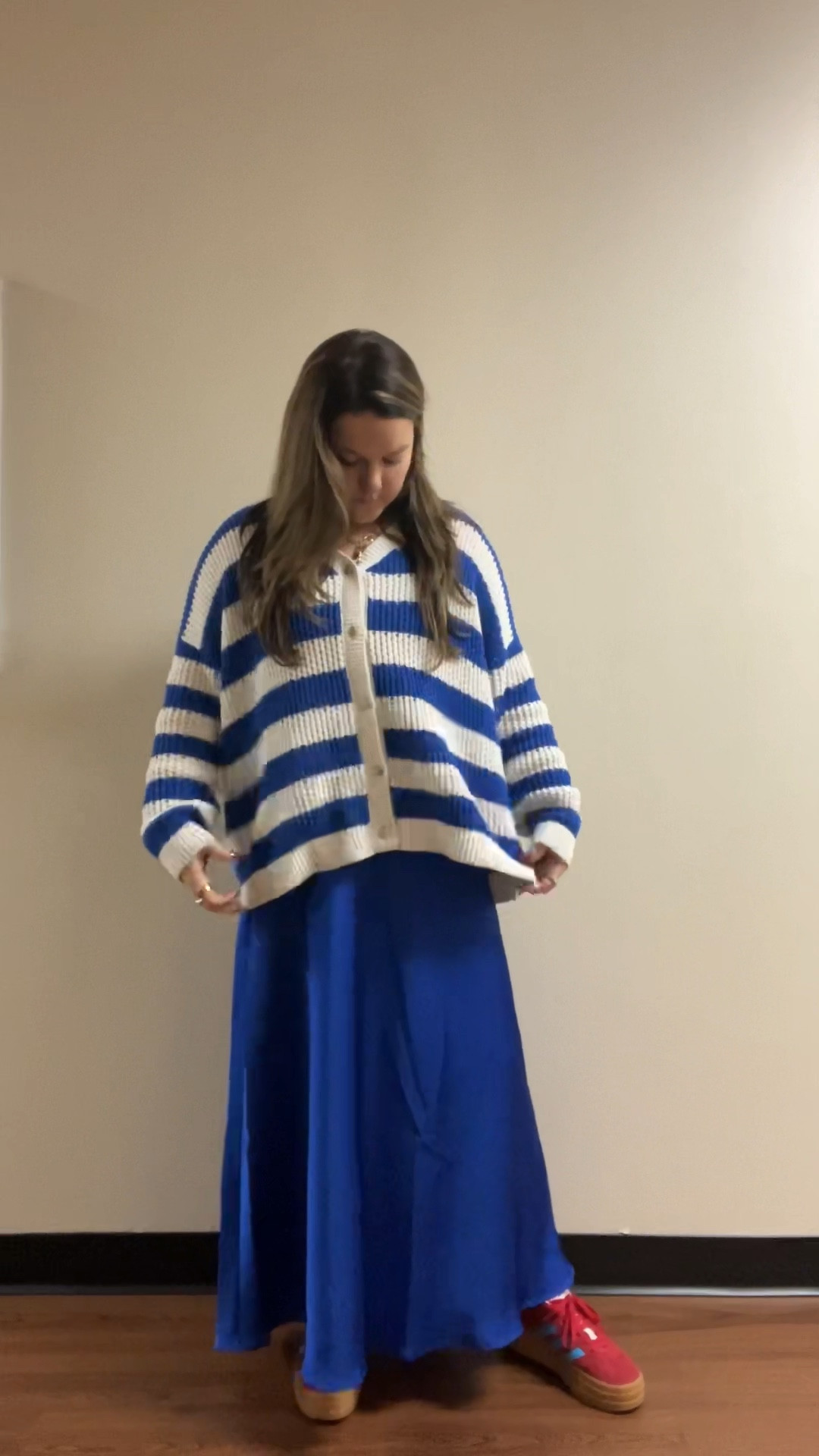 Kohl’s stripped sweater wearing an XL and this silk Amazon skirt couldn’t be more perfect together!

#LTKCyberWeek #LTKWorkwear #LTKootd