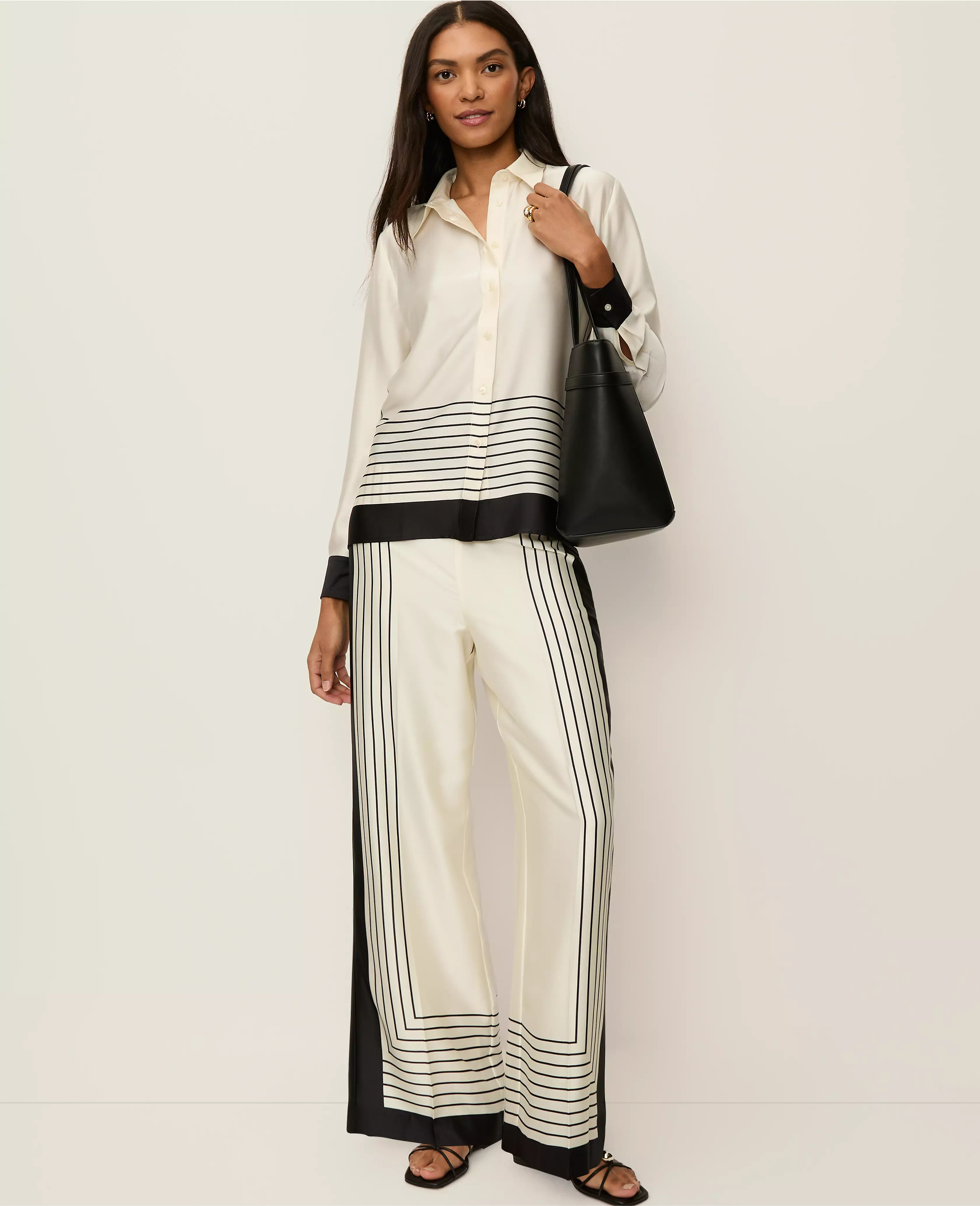The Satin Wide-Leg Pant | Ann Taylor