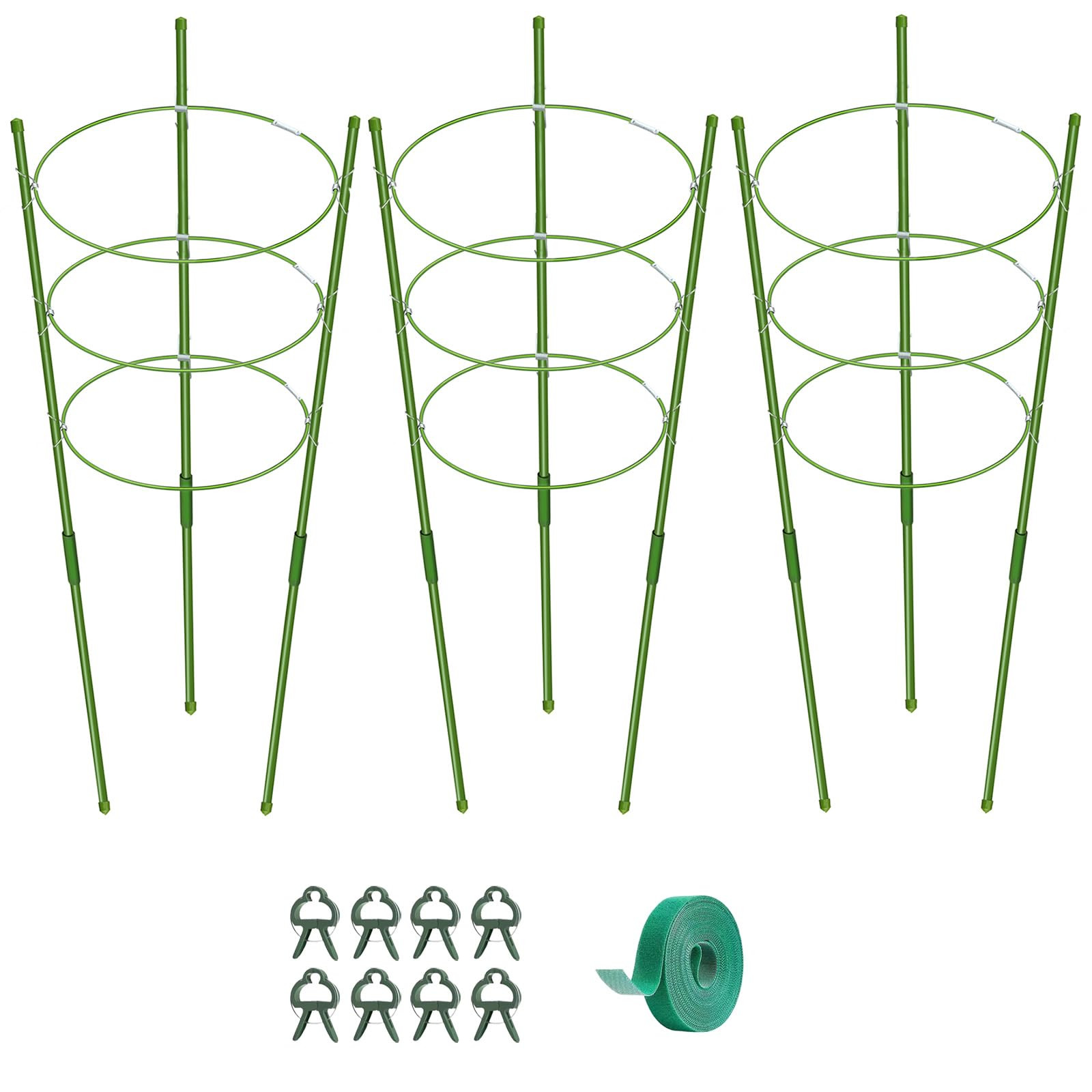 KLS 3 Pack Tomato Cage for Pots Plant Support, Upgrade 36 Inches Tomato Cages for Garden, Pepper ... | Amazon (US)