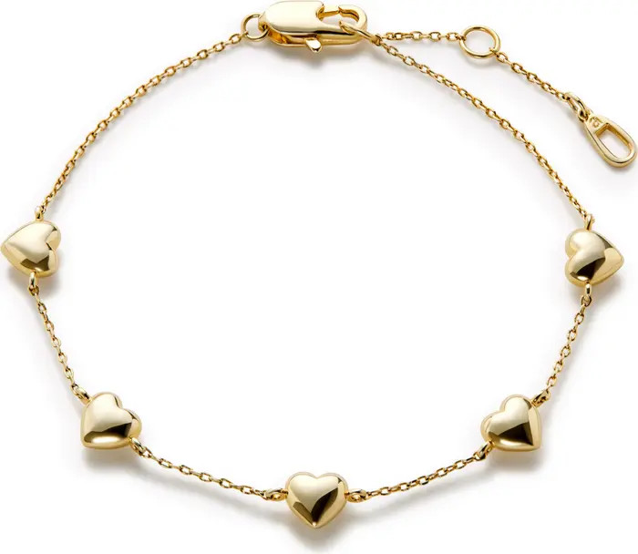 Lani Puffy Heart Station Bracelet | Nordstrom