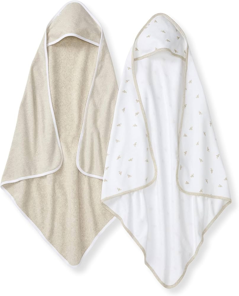 Burt's Bees Baby Hooded Towels, Absorbent Knit Terry, Super Soft Single Ply, 100% Organic Cotton | Amazon (US)