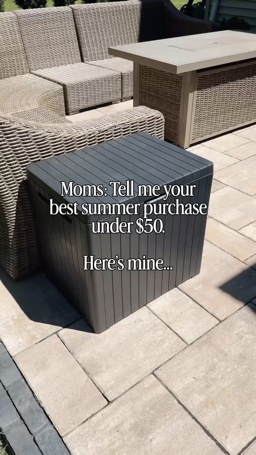 This outdoor toy storage bin = less clutter, fewer trips to the garage, and a bonus side table. 🙌🏼

Share yours below and let’s help each other out! 👏🏼

#LTKHome #LTKKids #LTKmomlife
