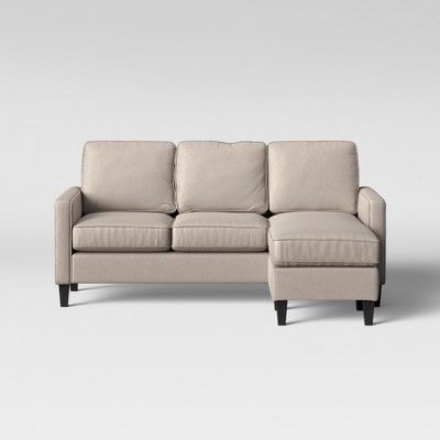 Elmhurst Loose Back Cushion Sofa with Reversible Chaise Beige - Project 62™ | Target