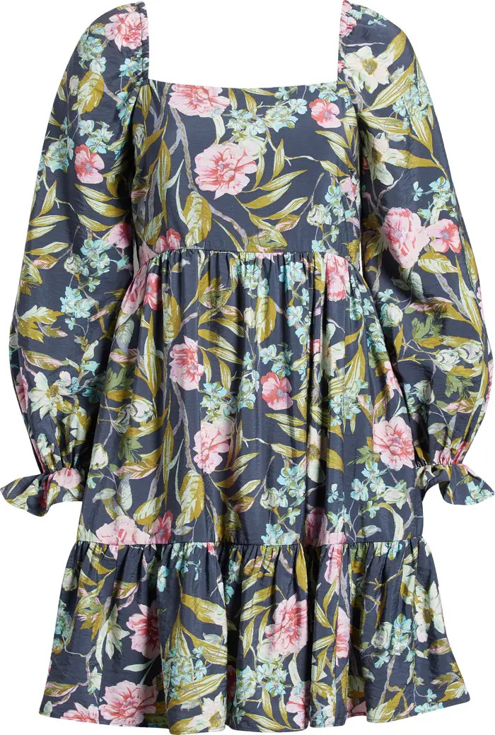 Chelsea28 Tiered Bell Cuff Square Neck Dress | Nordstrom | Nordstrom