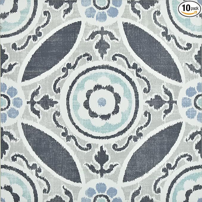 FloorPops FP2484 Sienna Peel & Stick Floor Tiles, Grey | Amazon (US)