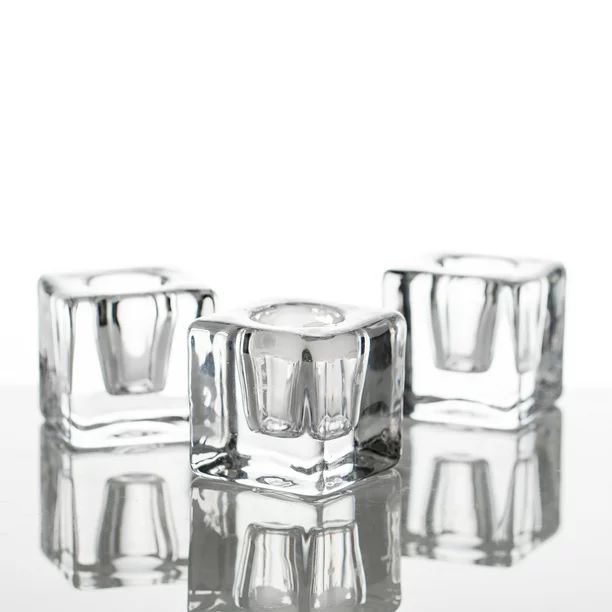 Richland Square Glass Taper Candle Holder Set of 6 | Walmart (US)