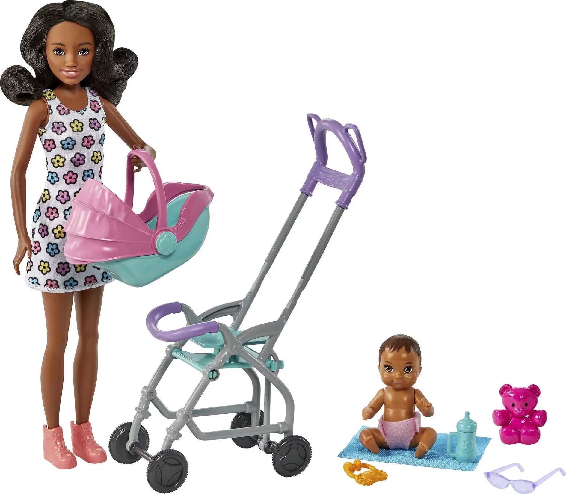 Barbie Skipper Babysitters Inc. Stroller Playset with Babysitter & Baby Dolls, Plus 5 Accessories... | Walmart (US)