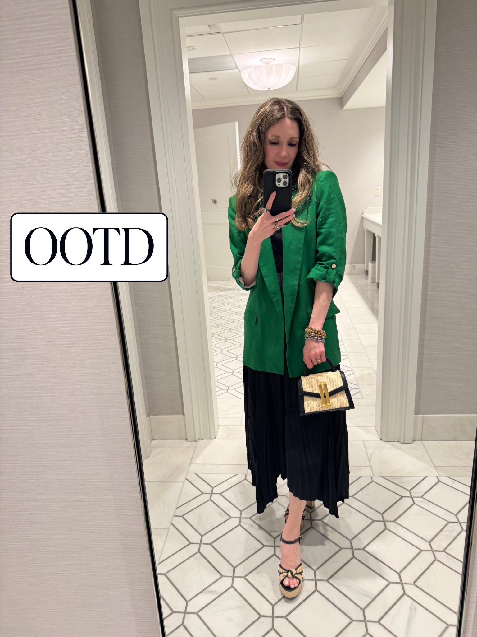 Green blazer on sale! Add raffia for the perfumer outfit! 

#LTKFindsUnder50 #LTKOver40 #LTKSummerEdit