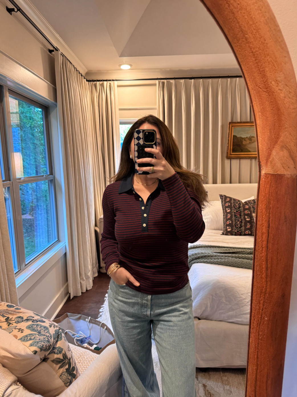 How gorgeous is this button up? I'm in love with the color and stripes! 

jcrew l outfit l fall outfit  

 