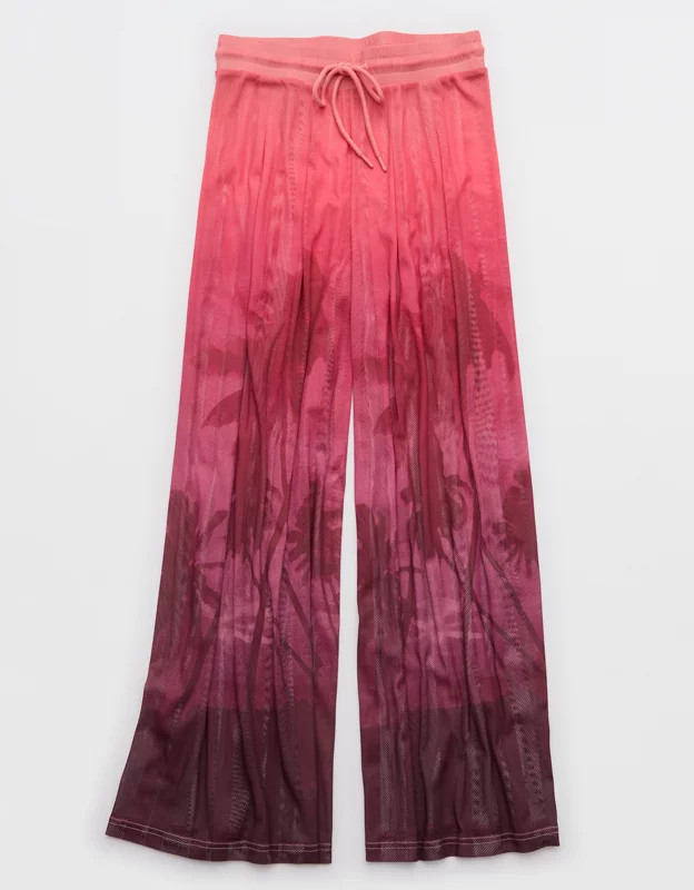 OFFLINE By Aerie Mesh Super Wide Leg Pant | Aerie