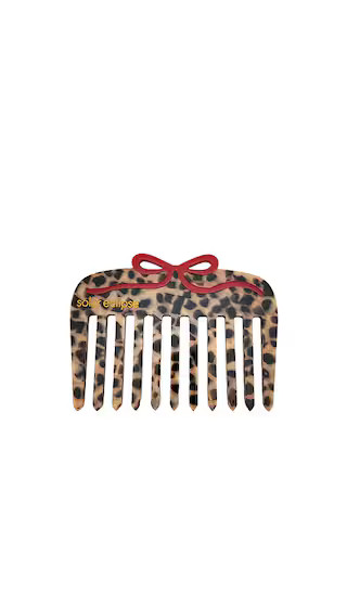 Hand-painted Leopard Bow Pocket Hair Comb | Revolve Clothing (Global)