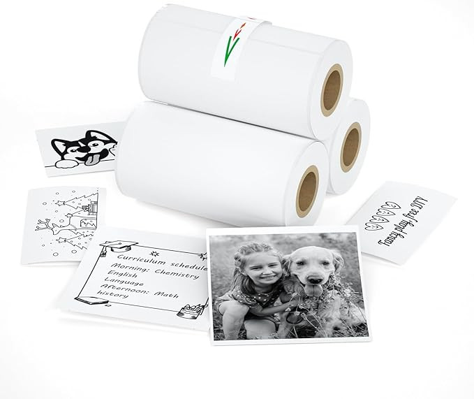 iDPRT Mini Thermal Sticker Paper - 3 Rolls (57x25mm) for Instant Cameras Sticker Printer S1- Refi... | Amazon (US)