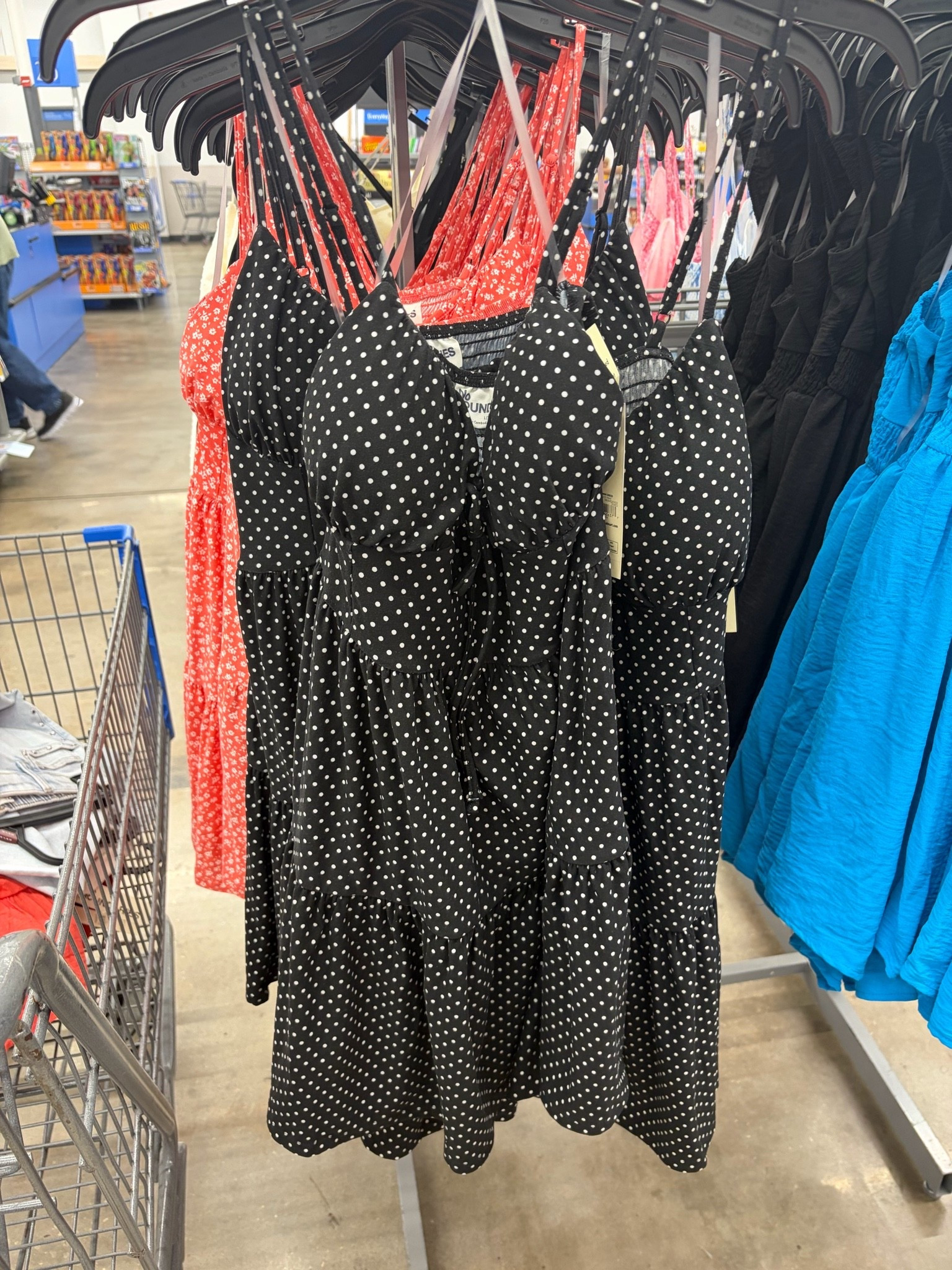 This polka dot dress is giving effortless summer date night 🖤✨ flirty, flowy, and so easy to dress up or down #LTKStyle #SummerDress #LTKFinds