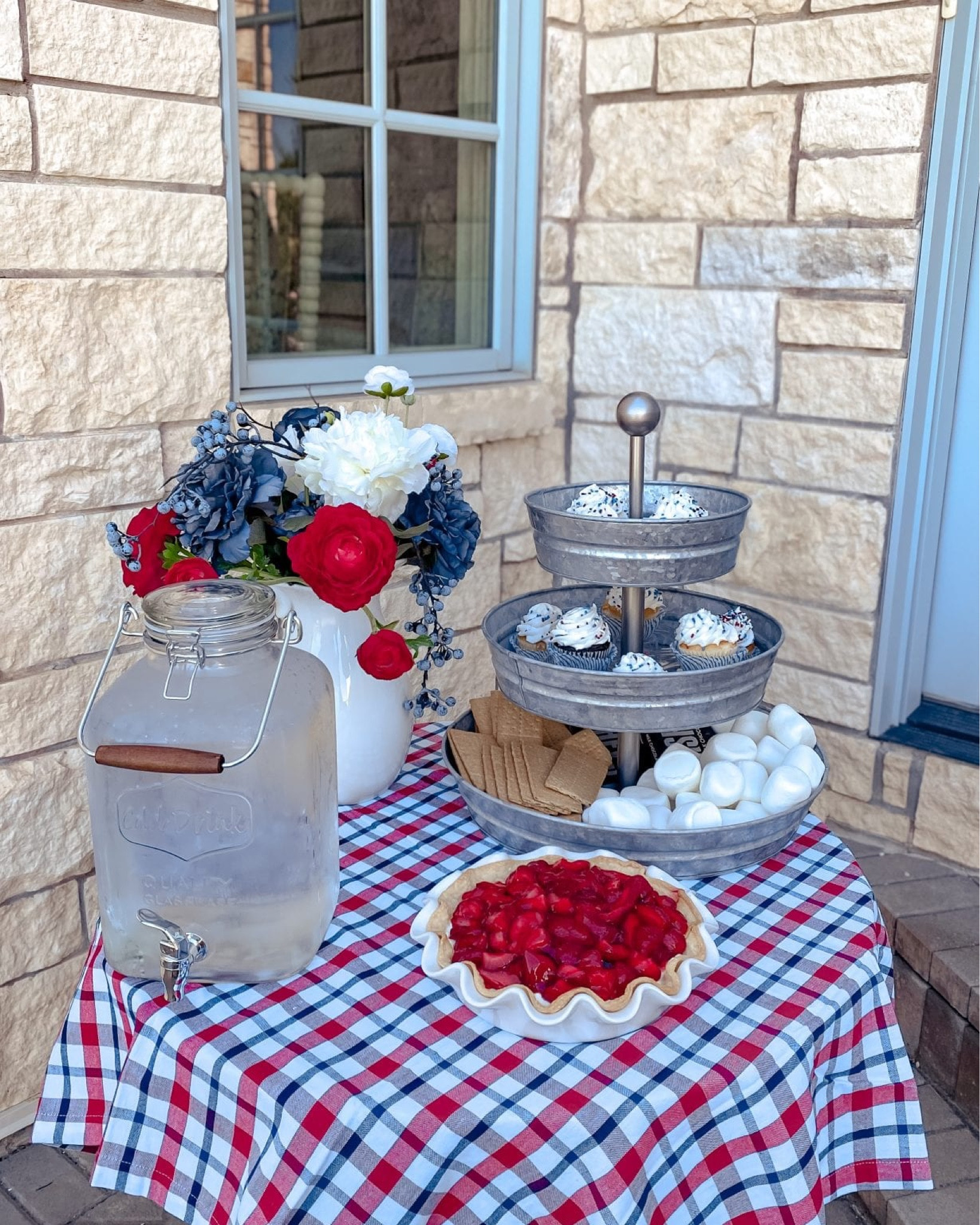 Sharing a patriotic summertime dessert table I created with pie and s’mores for after dinner!

#LTKfamily #LTKSeasonal #LTKhome
