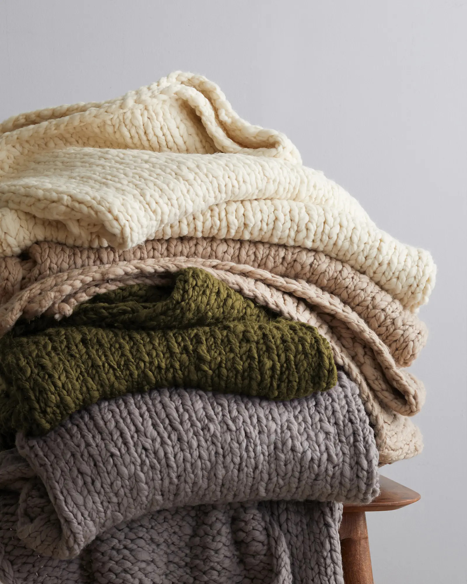 Chunky Hand Knit Wool Throw | Quince