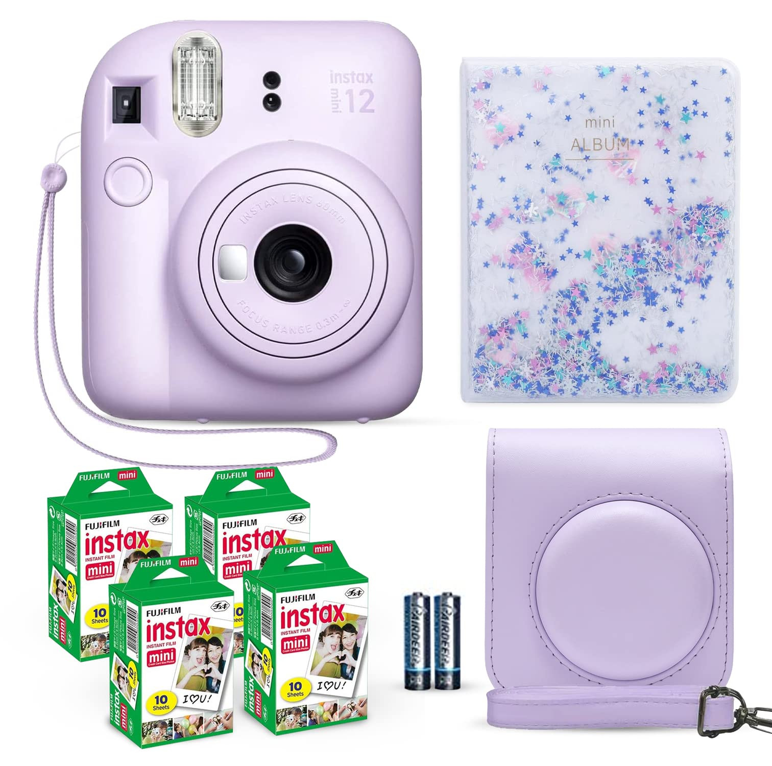 Fujifilm Instax Mini 12 Instant Camera Lilac Purple + Fuji Film Value Pack (40 Sheets) + Shutter ... | Amazon (US)