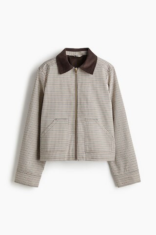 H & M - Twilljacke mit Cordkragen - Beige/Kariert | H&M (DE, AT, CH, NL, FI)