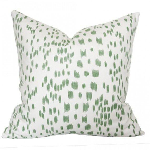 Les Touches Green Designer Pillow | Arianna Belle