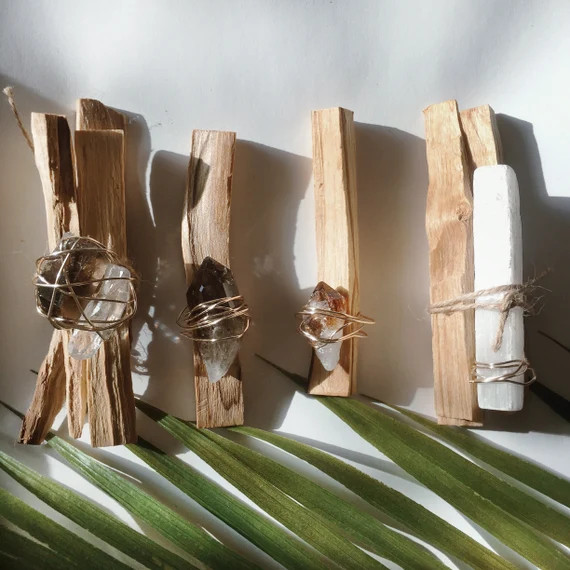 Palo Santo Crystal Kit  Smokey Quartz Amethyst Citrine | Etsy | Etsy (US)