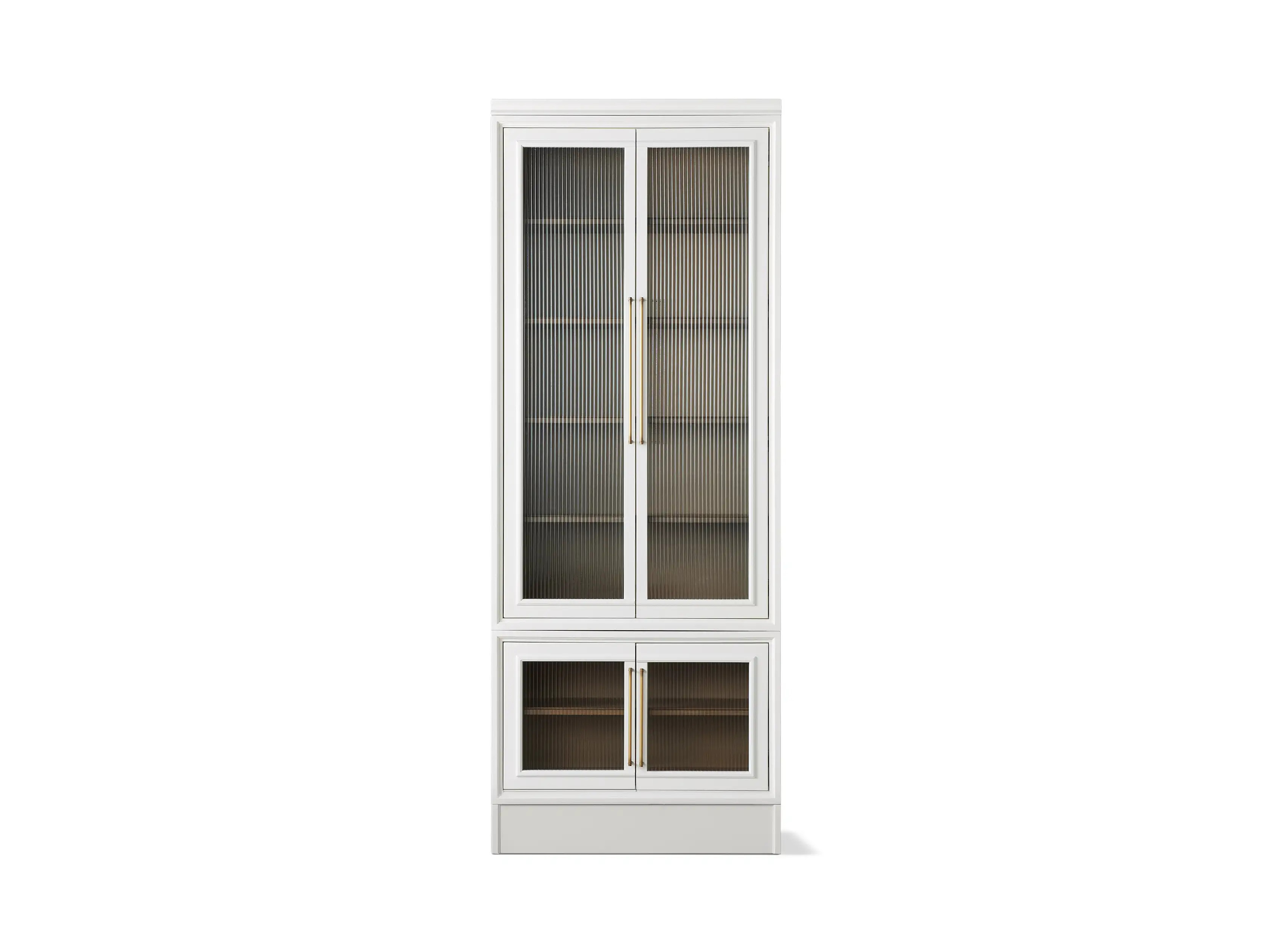 Rowan Modular Stacked Reeded Glass Plinth Cabinet | Arhaus