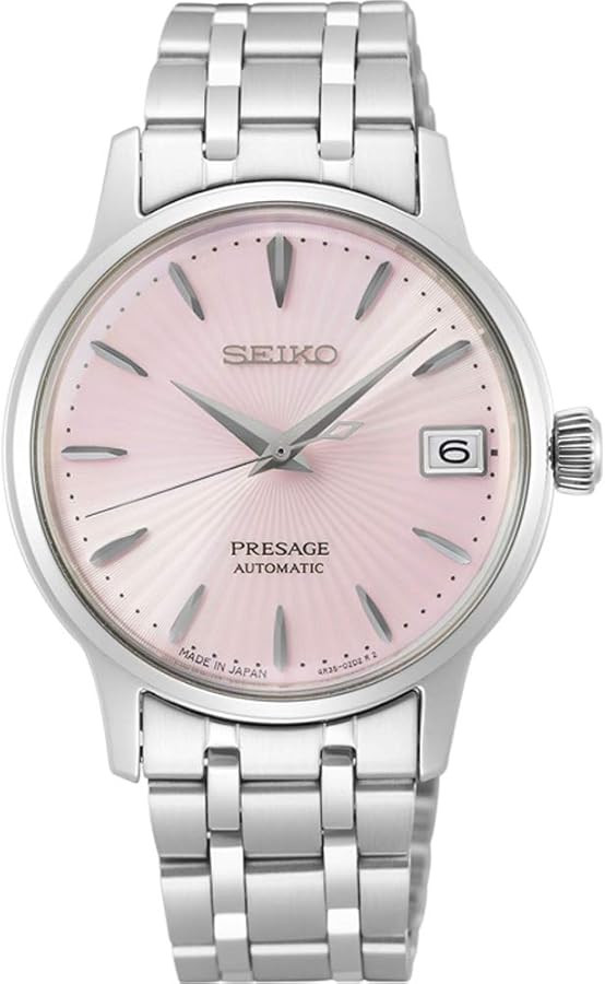 SEIKO PRESAGE Automatic Ladies Cocktail 'Pink Lady' Steel Watch SRP839J1 | Amazon (US)