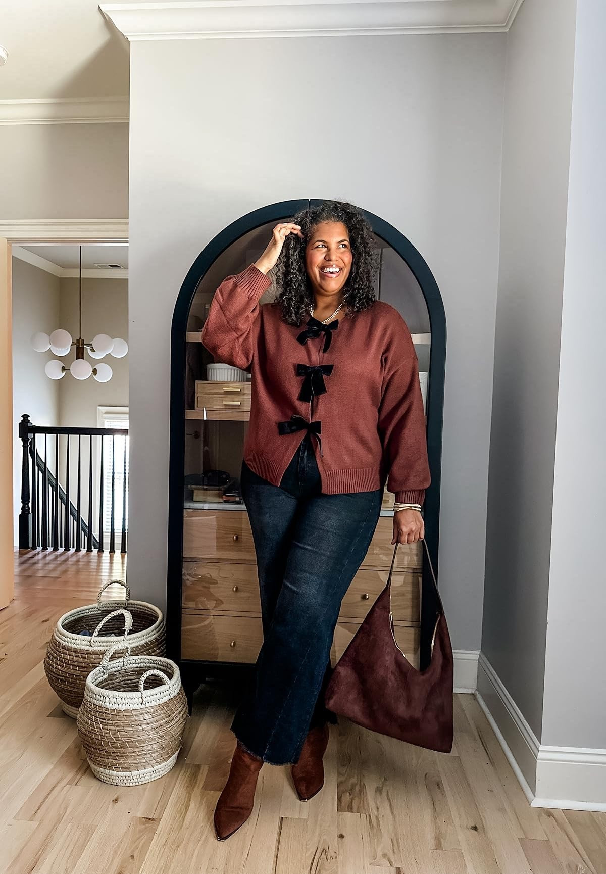 Feeling cozy in my new fall wardrobe finds! This bow tie sweater is so comfy. Perfect for chilly days. Wearing size xxl in sweater and size 2x in denim. #amazonfashion #fallstyle

#LTKFindsUnder100 #LTKStyleTip #LTKPlusSize