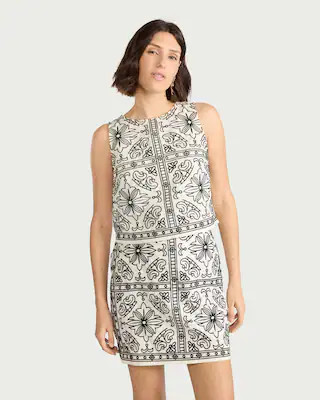 The F&F Edit Pure Cotton Embroidered Blouse in Cream | Tesco F&F