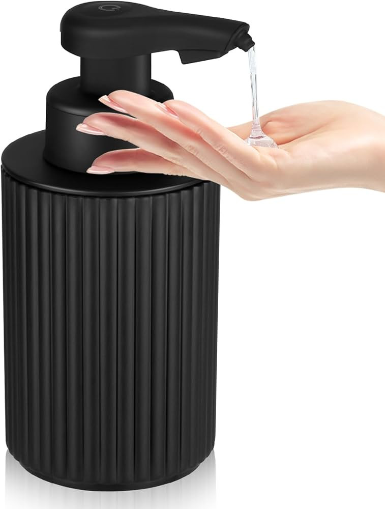 Automatic Soap Dispenser Liquid Touchless: 9oz Black Plastic - Rechargeable Electric Smart 3 Leve... | Amazon (US)