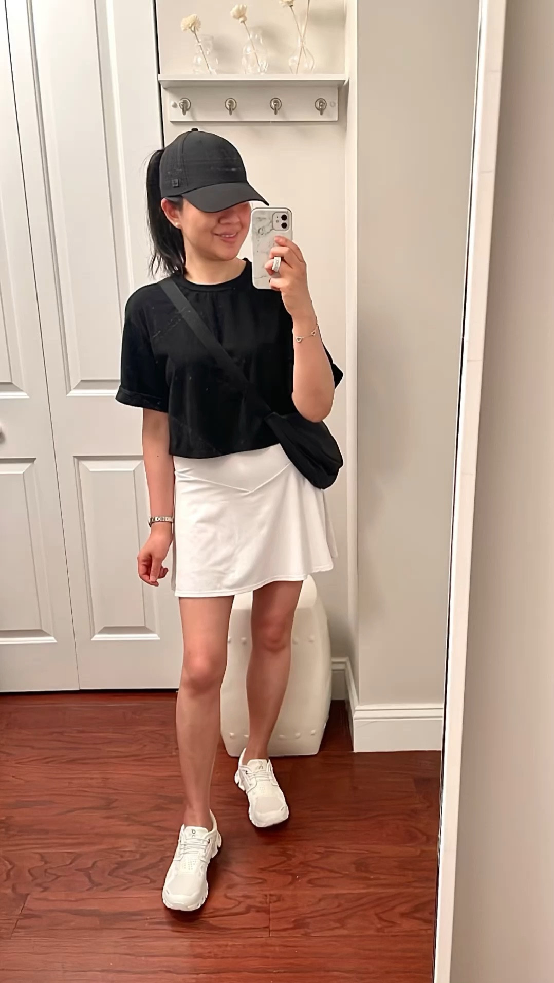 I love skort season. 🙌🏻 I also liked this cropped tee so much I got it in black in size S. 

#LTKOver40 #LTKSeasonal #LTKFindsUnder50